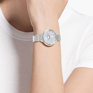 Crystalline Chic 腕表, 瑞士制造, 金属手链, 银色, 不锈钢 - Swarovski, 5544583