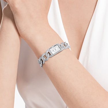 Cocktail 腕表, 瑞士制造, 镶嵌, 仿水晶手链, 银色, 不锈钢 - Swarovski, 5547617