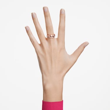 Thrilling 戒指, 混合切割, 白色, 镀玫瑰金色调 - Swarovski, 5567124