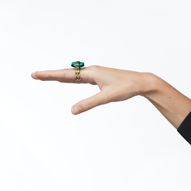 Lucent 戒指, 磁扣, 绿色, 镀金色调 - Swarovski, 5613551