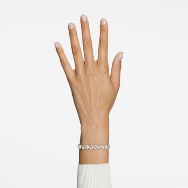 Millenia 手链, 三菱形切割, 白色, 镀铑 - Swarovski, 5622451