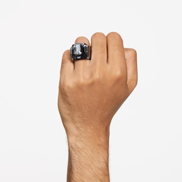 Chroma 个性戒指, 黑色, 镀钌 - Swarovski, 5630325