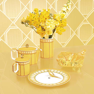 Signum 花瓶, 瓷器, 中号, 黄色 - Swarovski, 5635550