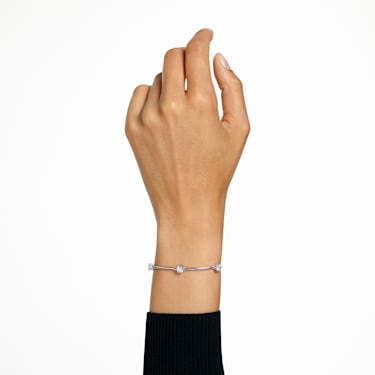 Constella 手镯, 圆形切割, 白色, 镀铑 - Swarovski, 5641680