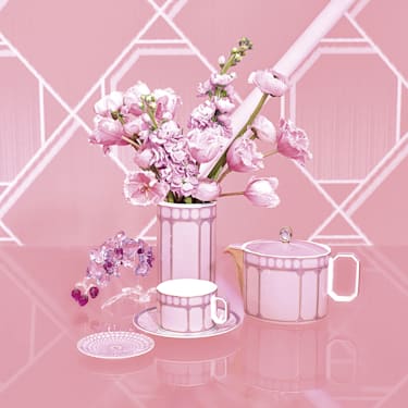Signum 茶杯连茶碟, 瓷器, 粉红色 - Swarovski, 5648537