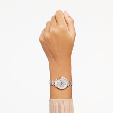 Attract 腕表, 瑞士制造, 幸运草, 仿水晶手链, 玫瑰金色调, 玫瑰金色调润饰 - Swarovski, 5653347