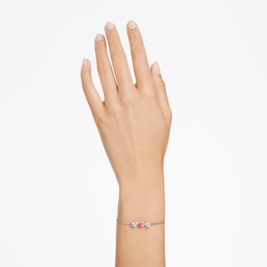Mesmera 手链, 混合切割, 粉红色, 镀铑 - Swarovski, 5668361