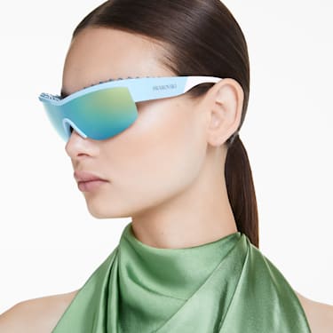 太阳眼镜, 罩形, SK1126, 蓝色 - Swarovski, 5679899