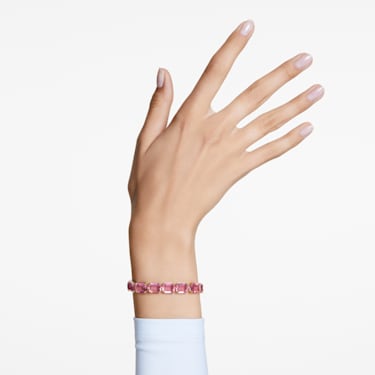 Millenia 手链, 八角形切割, 粉红色, 镀金色调 - Swarovski, 5683428