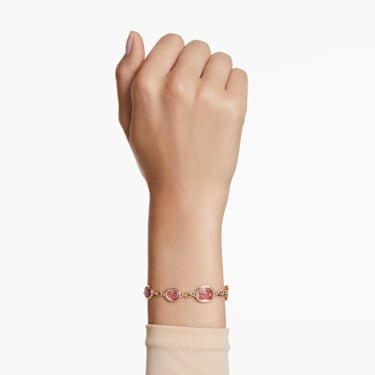 Imber 手链, 八角形切割, 粉红色, 镀金色调 - Swarovski, 5684537