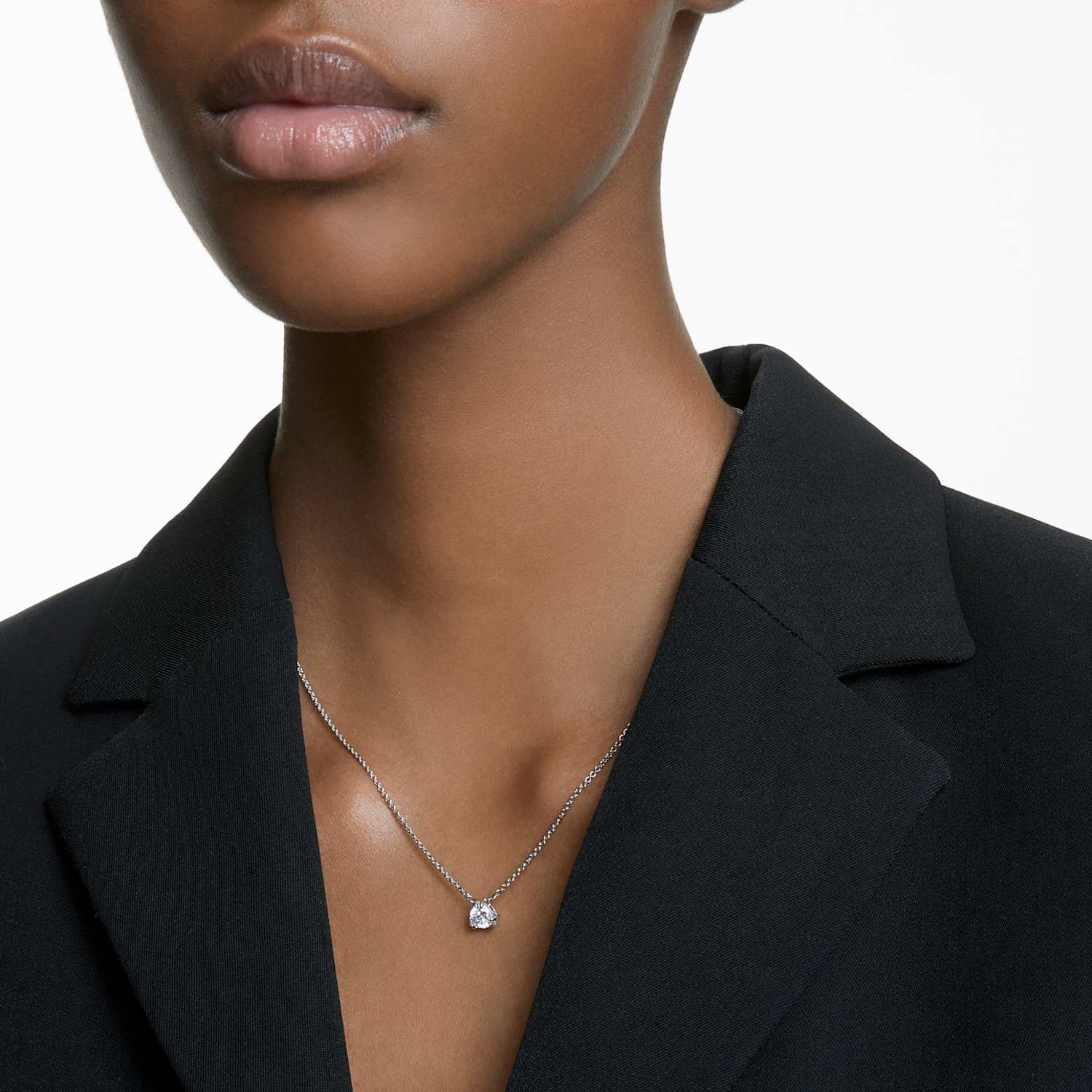 Millenia pendant, Trilliant cut, White, Rhodium plated | Swarovski