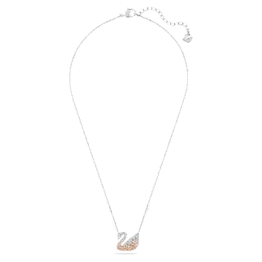 Swarovski Iconic Swan 链坠, 天鹅, 米色, 镀铑 - Swarovski, 5215034
