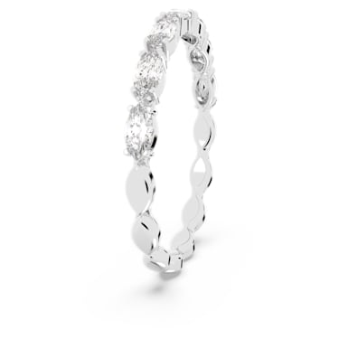 Vittore 戒指, 榄尖形切割, 白色, 镀铑 - Swarovski, 5354786