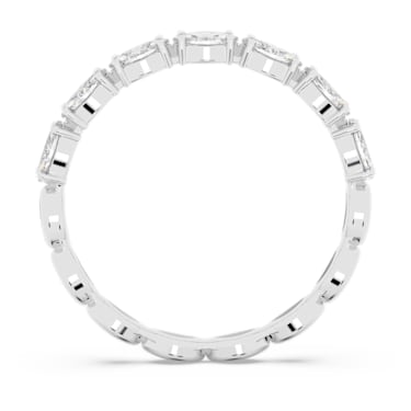 Vittore 戒指, 榄尖形切割, 白色, 镀铑 - Swarovski, 5354786