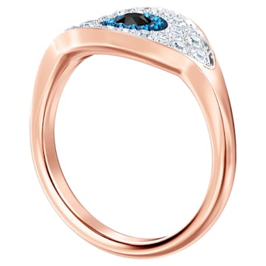 Swarovski Symbolic 戒指, Evil eye, 蓝色, 镀玫瑰金色调 - Swarovski, 5448837
