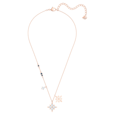 Swarovski Symbolic 链坠, 星星, 白色, 镀玫瑰金色调 - Swarovski, 5494352