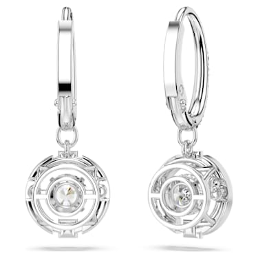 Swarovski Sparkling Dance 水滴形耳环, 圆形切割, 白色, 镀铑 - Swarovski, 5504652
