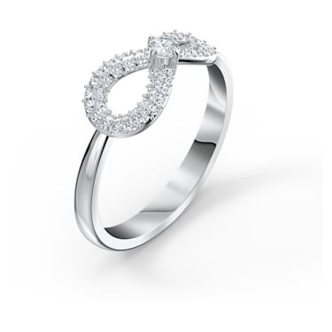 Swarovski Infinity 戒指, Infinity, 白色, 镀铑 - Swarovski, 5535410
