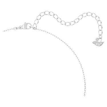 Attract 项链, 白色, 镀铑 - Swarovski, 5563114