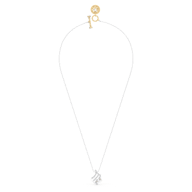 Zodiac II 链坠, 处女座, 白色, 混合金属润饰 - Swarovski, 5563899