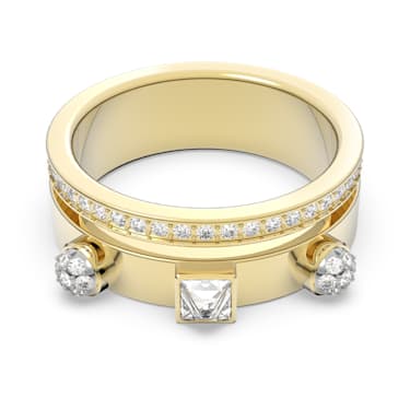 Thrilling 戒指, 混合切割, 白色, 镀金色调 - Swarovski, 5572928