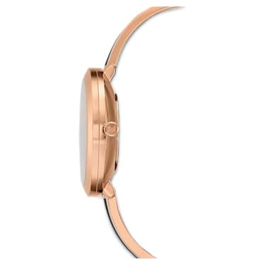 Crystalline Delight 腕表, 瑞士制造, 金属手链, 黑色, 玫瑰金色调润饰 - Swarovski, 5580530
