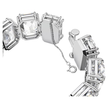 Millenia 手链, 超大仿水晶, 八角形切割, 白色, 镀铑 - Swarovski, 5599192