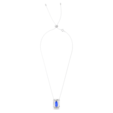 Chroma 项链, 八角形切割, 蓝色, 镀铑 - Swarovski, 5600625