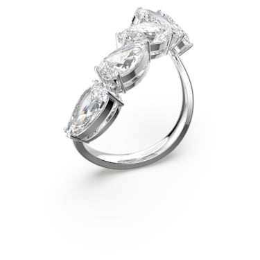 Millenia 戒指, 套装 (2), 白色, 镀铑 - Swarovski, 5609006