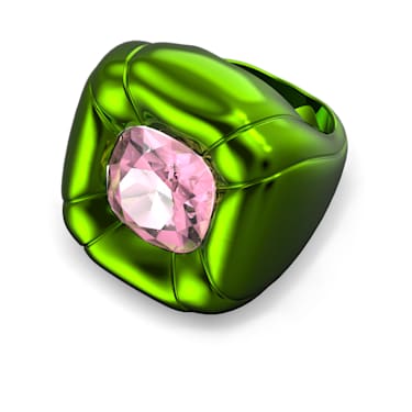 Dulcis 个性戒指, 枕形切割, 绿色 - Swarovski, 5609722