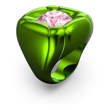 Dulcis 个性戒指, 枕形切割, 绿色 - Swarovski, 5609722