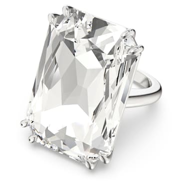 Mesmera 个性戒指, 超大仿水晶, 白色, 镀铑 - Swarovski, 5610371