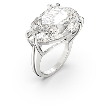 Mesmera 个性戒指, 三菱形切割, 白色, 镀铑 - Swarovski, 5610376