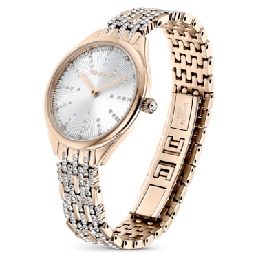 Attract 腕表, 瑞士制造，密镶, 仿水晶手链, 金色, 香槟金色调润饰 - Swarovski, 5610484