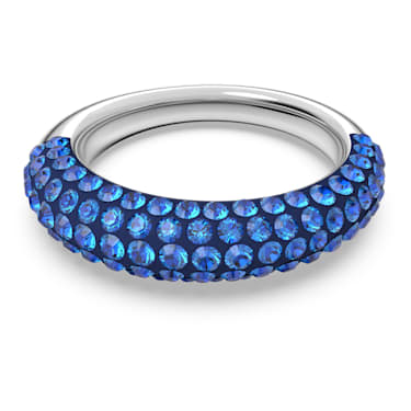 Tigris 戒指, 蓝色, 镀铑 - Swarovski, 5611244
