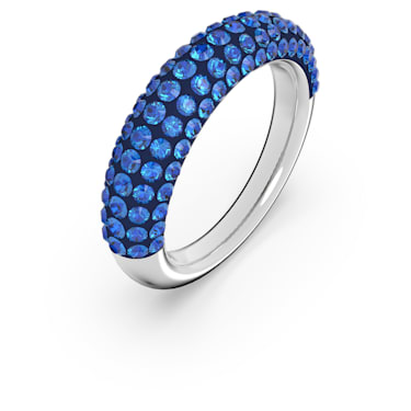 Tigris 戒指, 蓝色, 镀铑 - Swarovski, 5611244