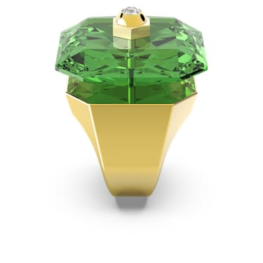 Numina 个性戒指, 八角形切割, 绿色, 镀金色调 - Swarovski, 5613538