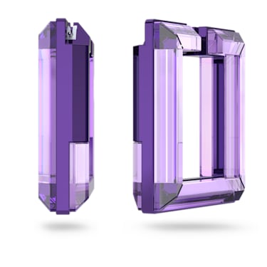 Lucent 大圈耳环, 正方形, 紫色 - Swarovski, 5613550