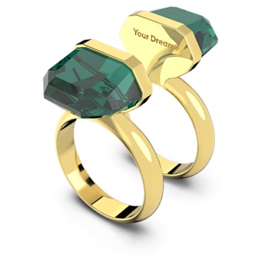 Lucent 戒指, 磁扣, 绿色, 镀金色调 - Swarovski, 5613551