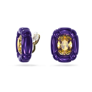Dulcis 夹式耳环, 枕形切割, 紫色 - Swarovski, 5613729
