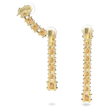 Millenia 夹式耳环, 非对称设计, 黄色, 镀金色调 - Swarovski, 5614921