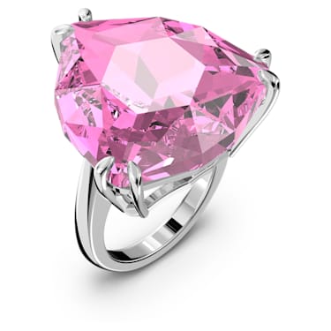 Millenia 个性戒指, 三菱形切割, 粉红色, 镀铑 - Swarovski, 5614922