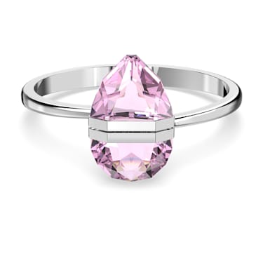 Lucent 手镯, 磁扣、超大仿水晶, 粉红色, 不锈钢 - Swarovski, 5615112