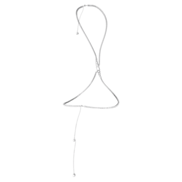 Millenia 身体链, 方形切割, 白色, 镀铑 - Swarovski, 5615864