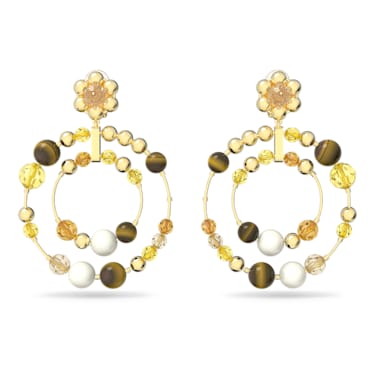 Somnia 大圈耳环, 流光溢彩, 镀金色调 - Swarovski, 5618296