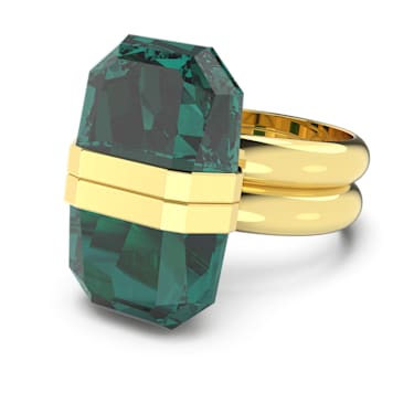 Lucent 戒指, 磁扣, 绿色, 镀金色调 - Swarovski, 5620719