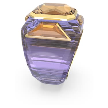 Chroma 个性戒指, 紫色, 镀金色调 - Swarovski, 5630322