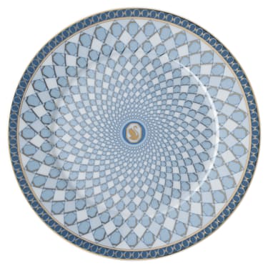 Signum 面包碟, 瓷器, 蓝色 - Swarovski, 5635535