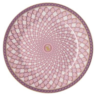 Signum 面包碟, 瓷器, 粉红色 - Swarovski, 5635537