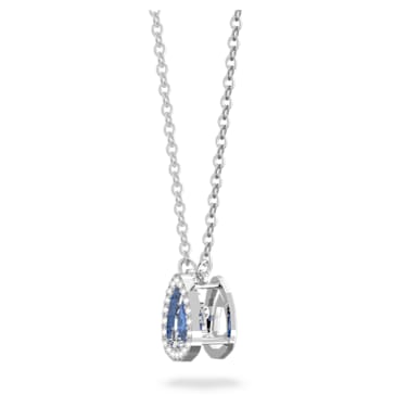 Millenia 项链, 三菱形切割, 蓝色, 镀铑 - Swarovski, 5640290